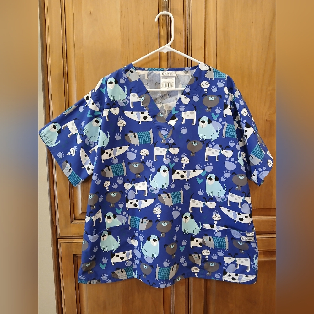 UA Scrubs Playful Pups Scrub Top
